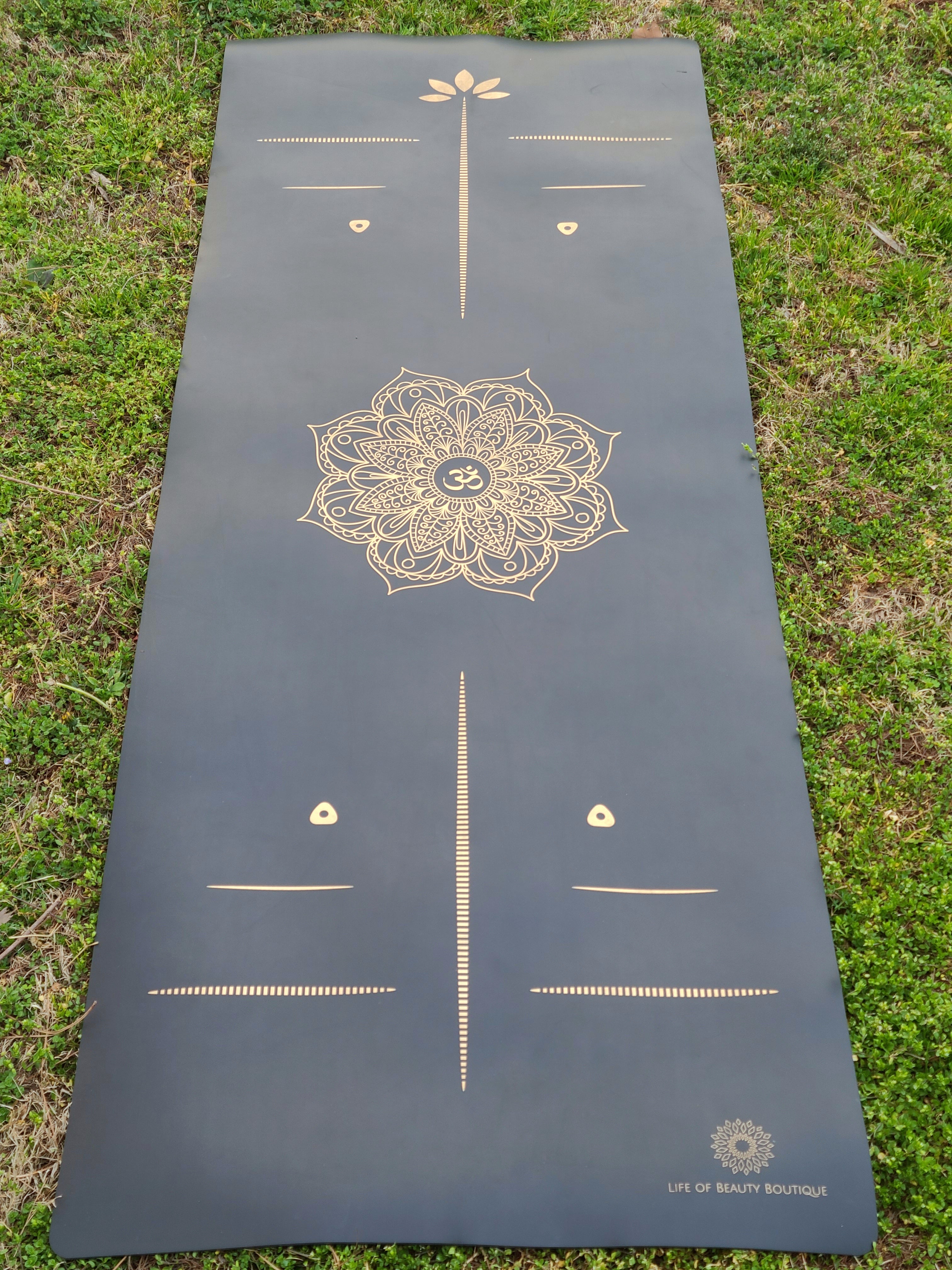 Fairy Yoga Mat - Black & Gold